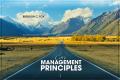 open road with title "Core Management Principles"